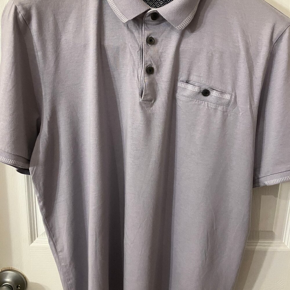 Ted Baker London Grey Men's Shirt Cotton blend  Polo Pocket Size 6
